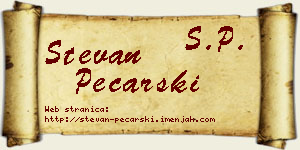 Stevan Pecarski vizit kartica